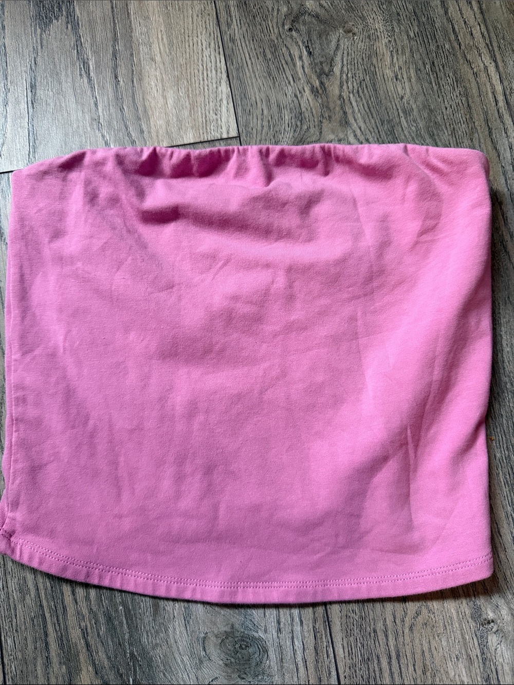 Garage Pink Strapless Crop Tube Top